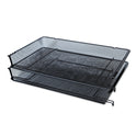 Universal Deluxe Mesh Stacking Side Load Tray, 1 Section, Legal Size Files, 17" x 10.88" x 2.5", Black (20012)