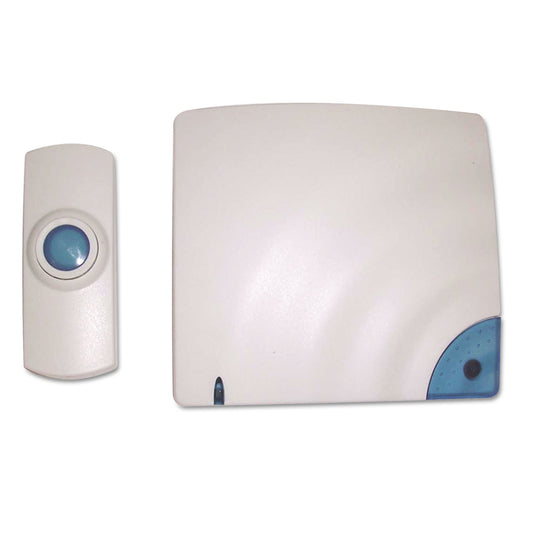 Tatco Wireless Doorbell, Battery Operated, 1.38 x 0.75 x 3.5, Bone (57910)