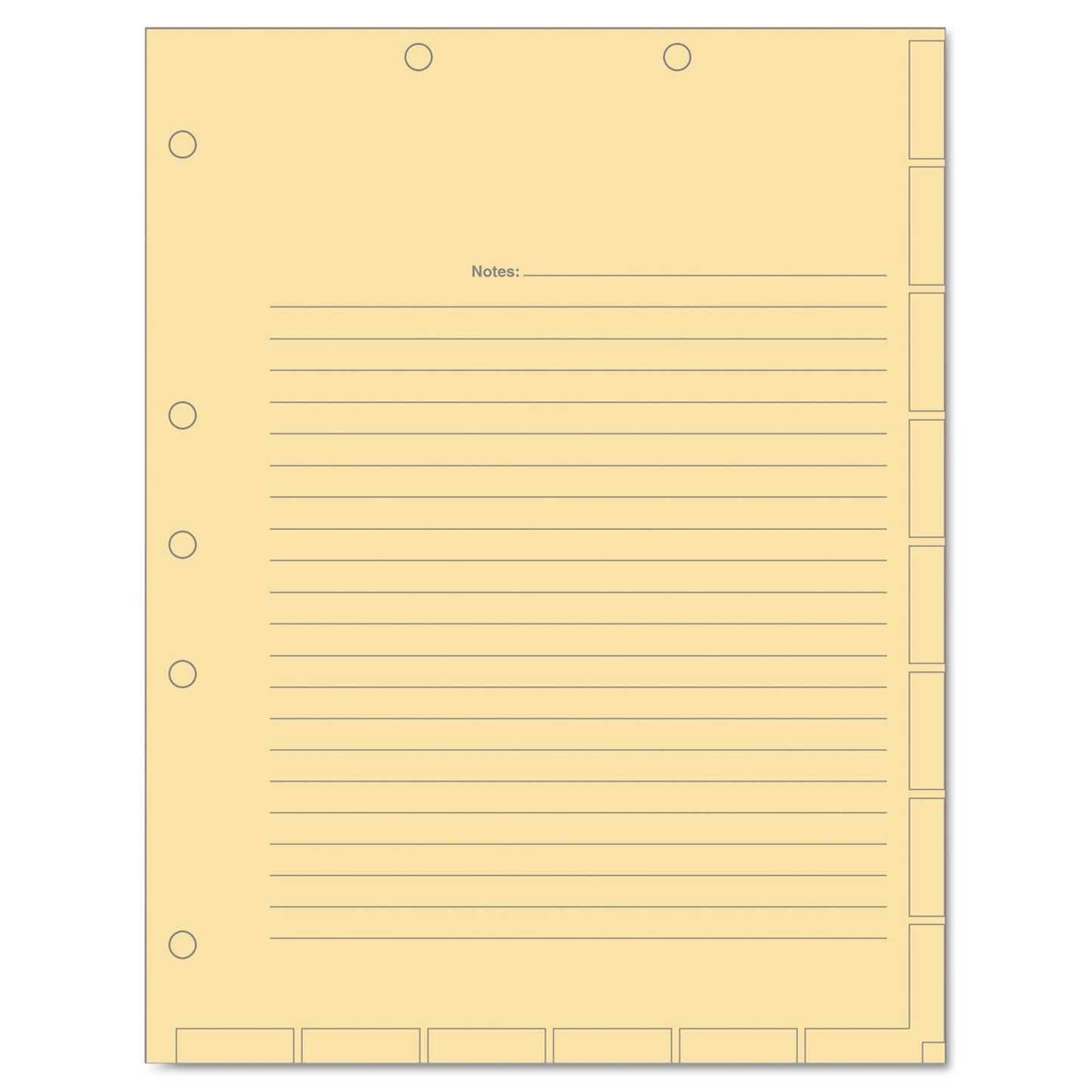 Tabbies Medical Chart Index Divider Sheets, Untabbed, 11 x 8.5, Manila, 400/Box (54519)