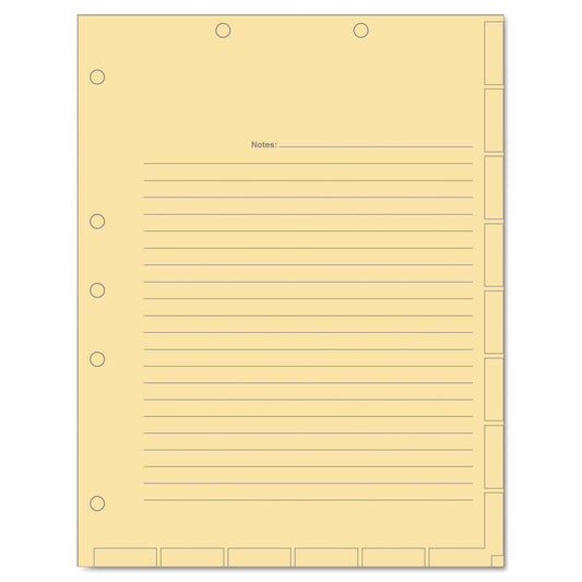 Tabbies Medical Chart Index Divider Sheets, Untabbed, 11 x 8.5, Manila, 400/Box (54519)