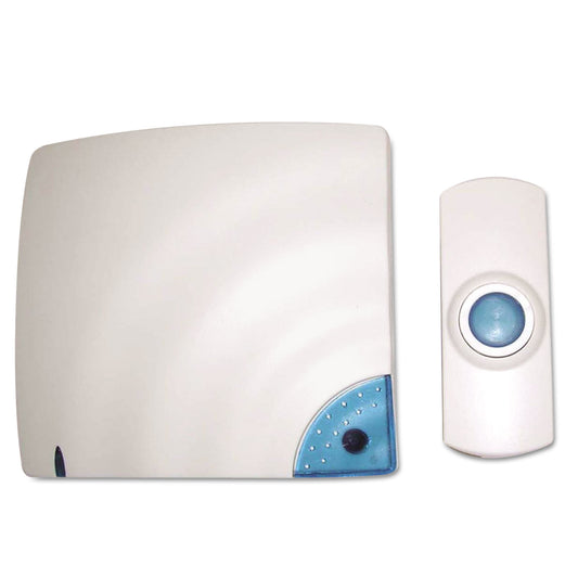 Tatco Wireless Doorbell, Battery Operated, 1.38 x 0.75 x 3.5, Bone (57910)