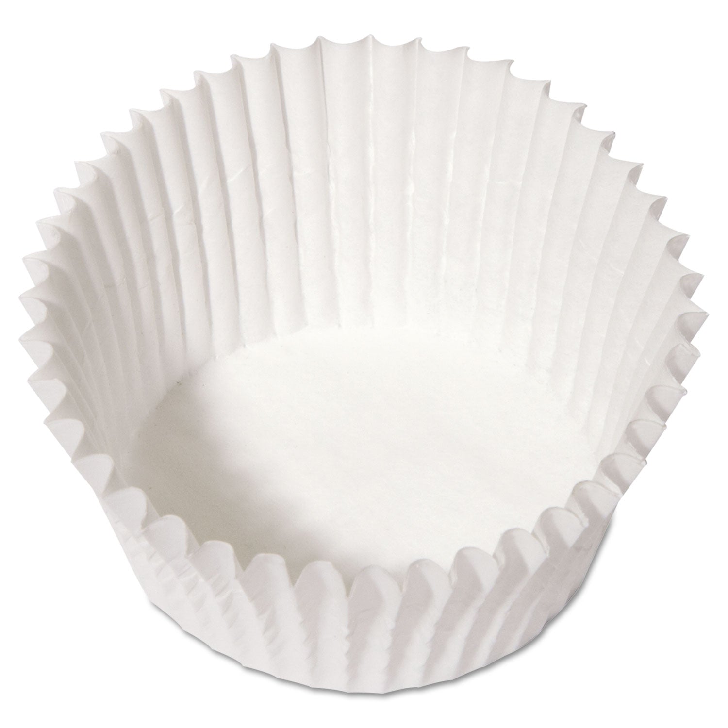 Hoffmaster Fluted Bake Cups, 4.5 Diameter x 1.25 h, White, Paper, 500/Pack, 20 Packs/Carton (610032)