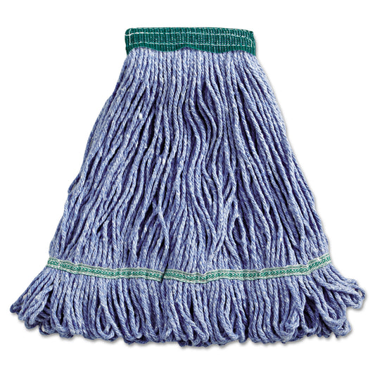 Boardwalk Super Loop Wet Mop Head, Cotton/Synthetic Fiber, 5" Headband, Medium Size, Blue (502BLEA)