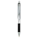 Zebra Z-Grip Flight Ballpoint Pen, Retractable, Bold 1.2 mm, Black Ink, Black/Gray/White Barrel, 12/Pack (21910)