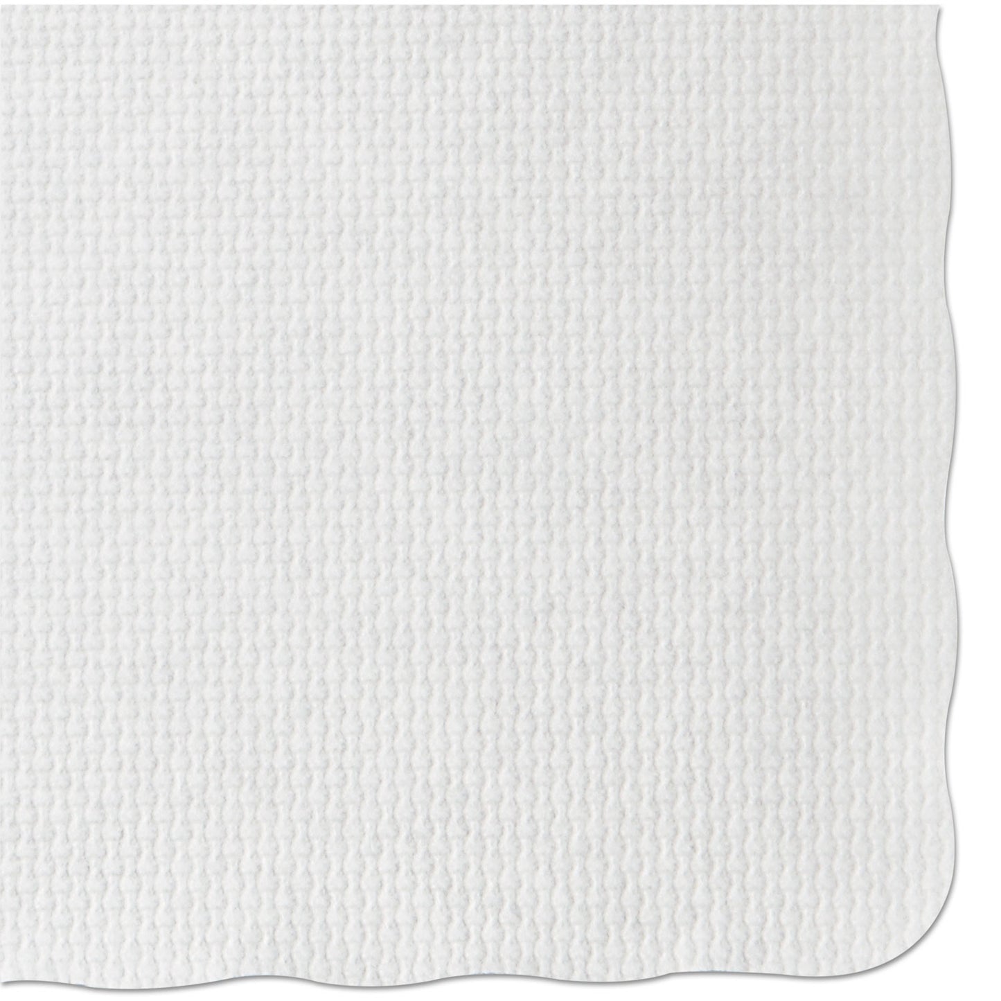 Hoffmaster Knurl Embossed Scalloped Edge Placemats, 9.5 x 13.5, White, 1,000/Carton (PM32052)