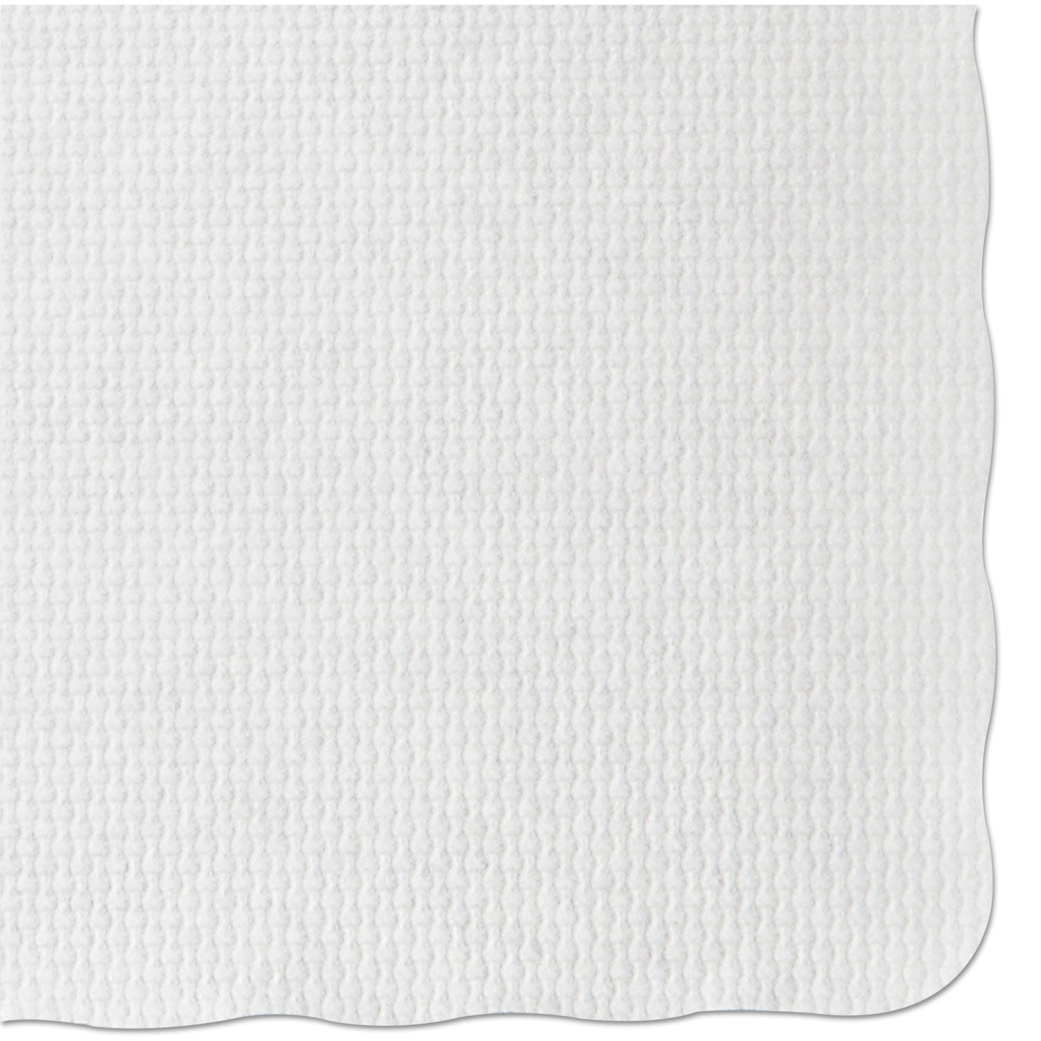 Hoffmaster Knurl Embossed Scalloped Edge Placemats, 9.5 x 13.5, White, 1,000/Carton (PM32052)