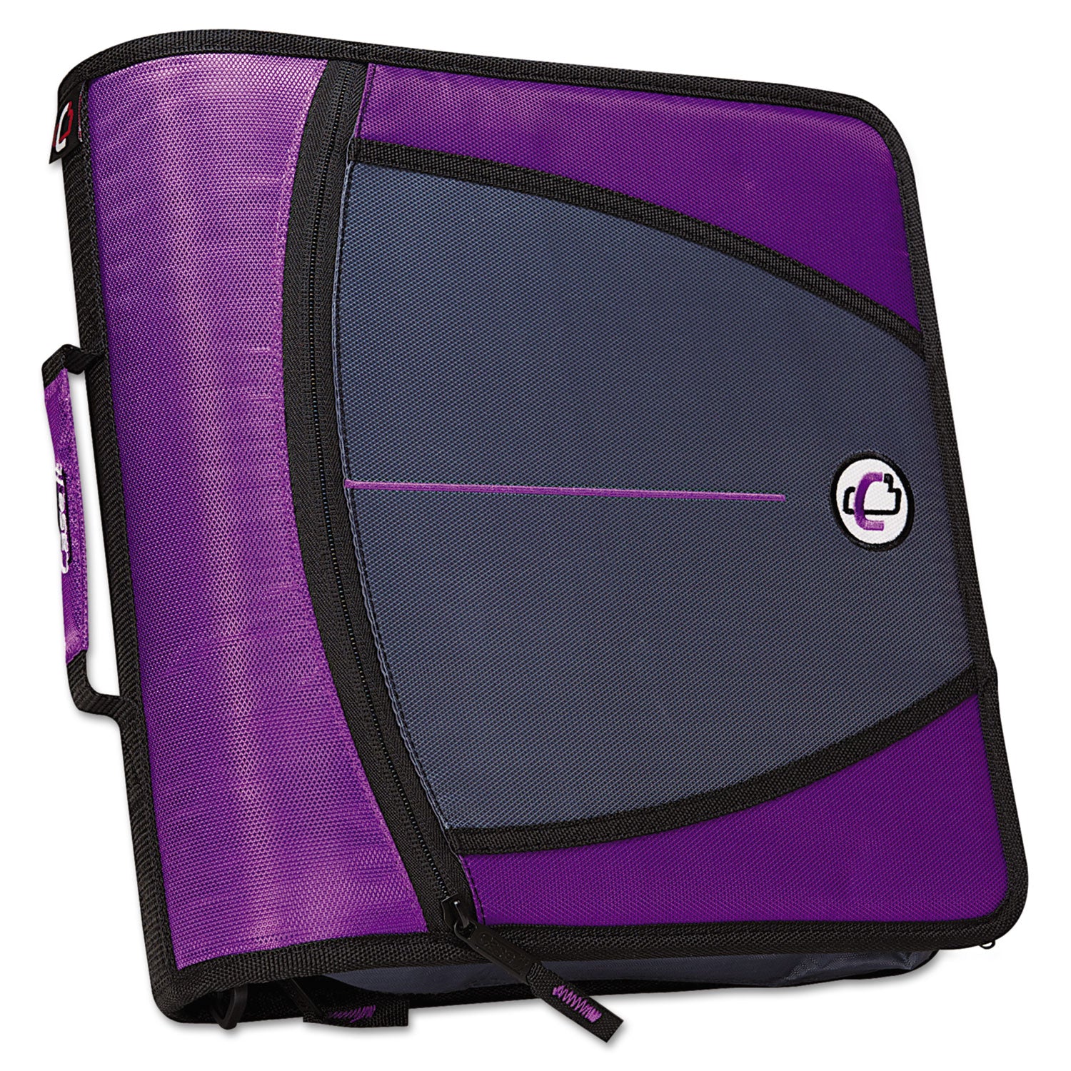 Case it Large Capacity Zipper Binder, 3 Rings, 3" Capacity, 11 x 8.5, Purple (D145PP)