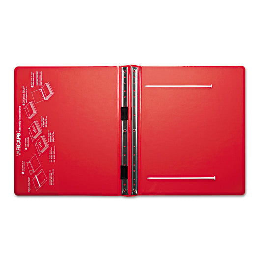 Charles Leonard VariCap Expandable Binder, 2 Posts, 6" Capacity, 11 x 8.5, Red (61603)