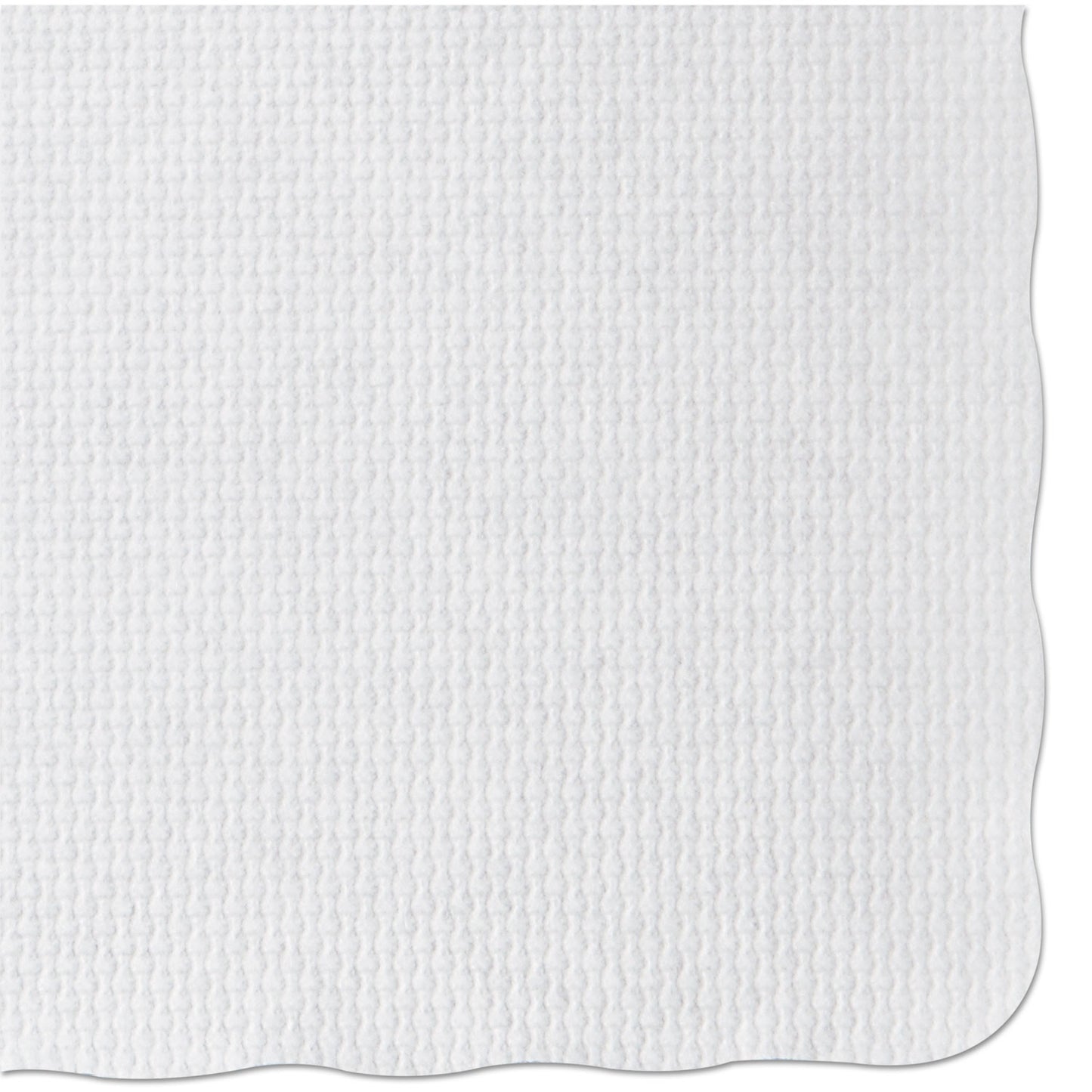 Hoffmaster Knurl Embossed Scalloped Edge Placemats, 9.5 x 13.5, White, 1,000/Carton (PM32052)