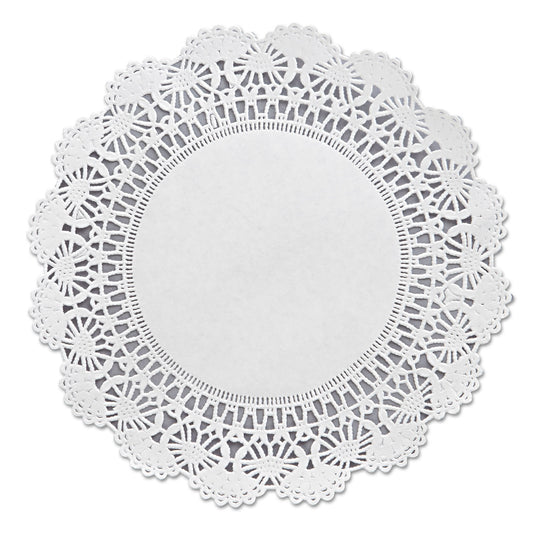 Hoffmaster Cambridge Lace Doilies, Round, 8", White, 1,000/Carton (500236)