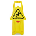 Rubbermaid Commercial Stable Multi-Lingual Safety Sign, 13 x 13.25 x 26, Yellow (9S0900YEL)