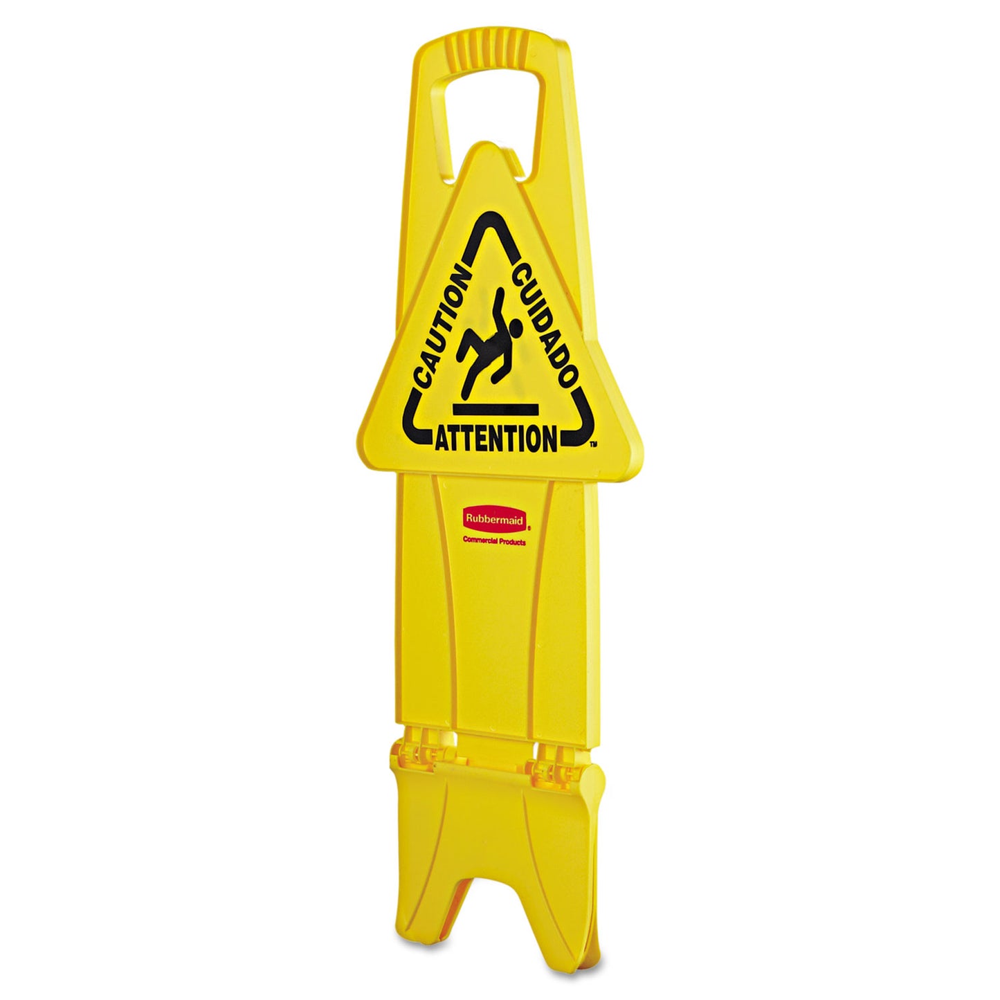 Rubbermaid Commercial Stable Multi-Lingual Safety Sign, 13 x 13.25 x 26, Yellow (9S0900YEL)