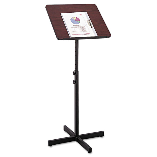 Safco Adjustable Speaker Stand, 21 x 21 x 29.5 to 46, Mahogany/Black (8921MH)