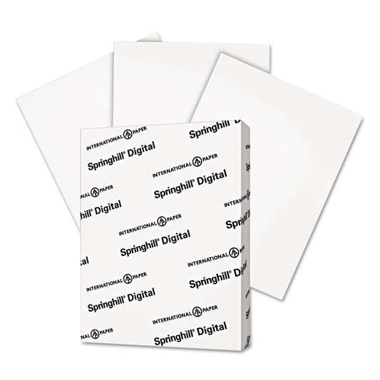 Springhill Digital Vellum Bristol White Cover, 67 lb Bristol Weight, 8.5 x 11, Vellum White, 250/Pack (016000)