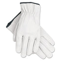 MCR Safety Grain Goatskin Driver Gloves, White, X-Large, 12 Pairs (3601XL)