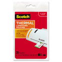 Scotch Laminating Pouches, 5 mil, 3.75" x 2.38", Gloss Clear, 20/Pack (TP585120)