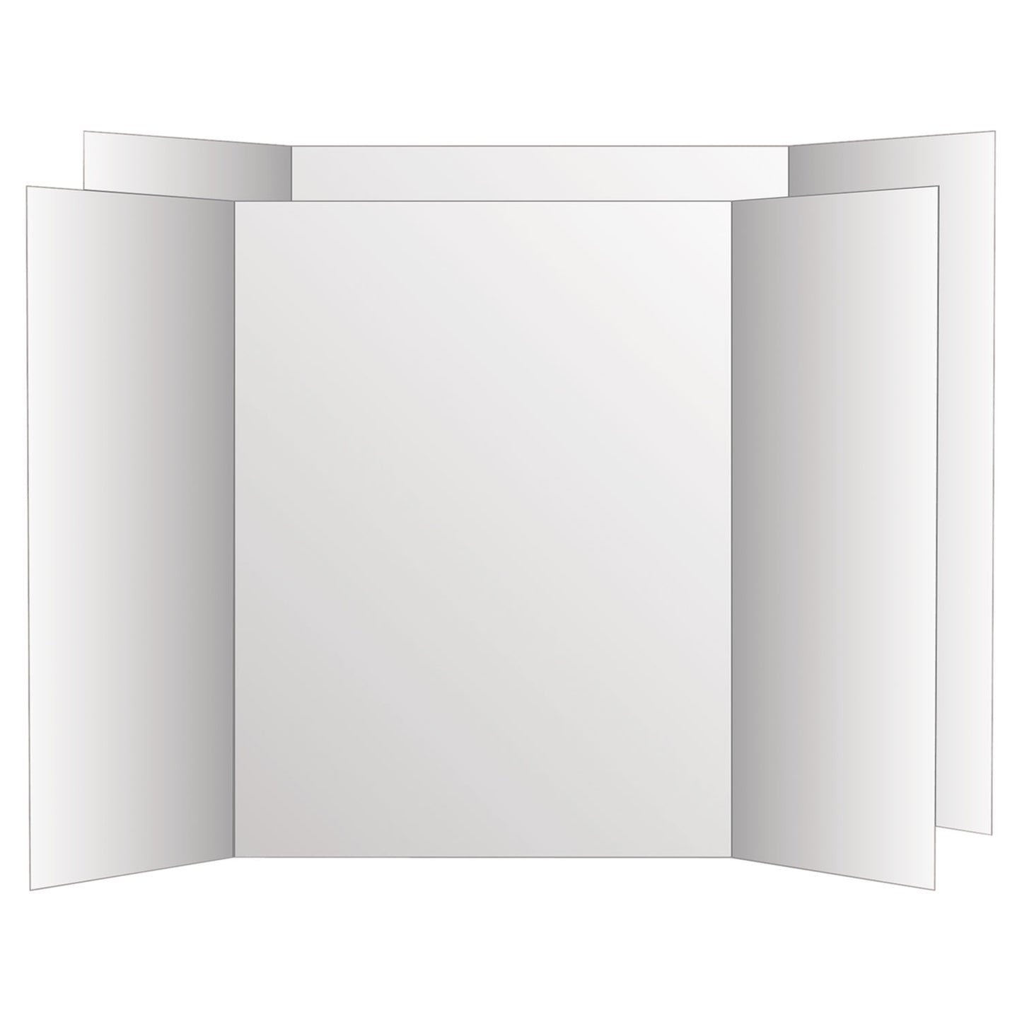 Eco Brites Two Cool Tri-Fold Poster Board, 36 x 48, White/White, 6/Carton (26790)