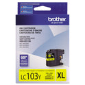 Brother LC103Y Innobella High-Yield Ink, 600 Page-Yield, Yellow