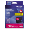 Brother LC105M Innobella Super High-Yield Ink, 1,200 Page-Yield, Magenta