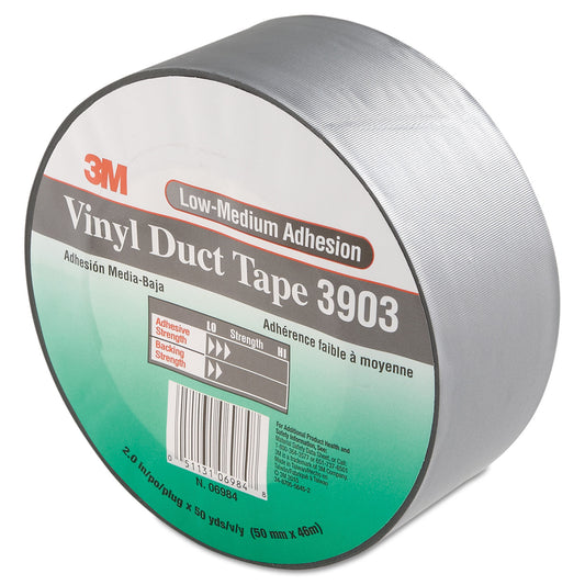 3M 3903 Vinyl Duct Tape, 2" x 50 yds, Gray (05113106984)