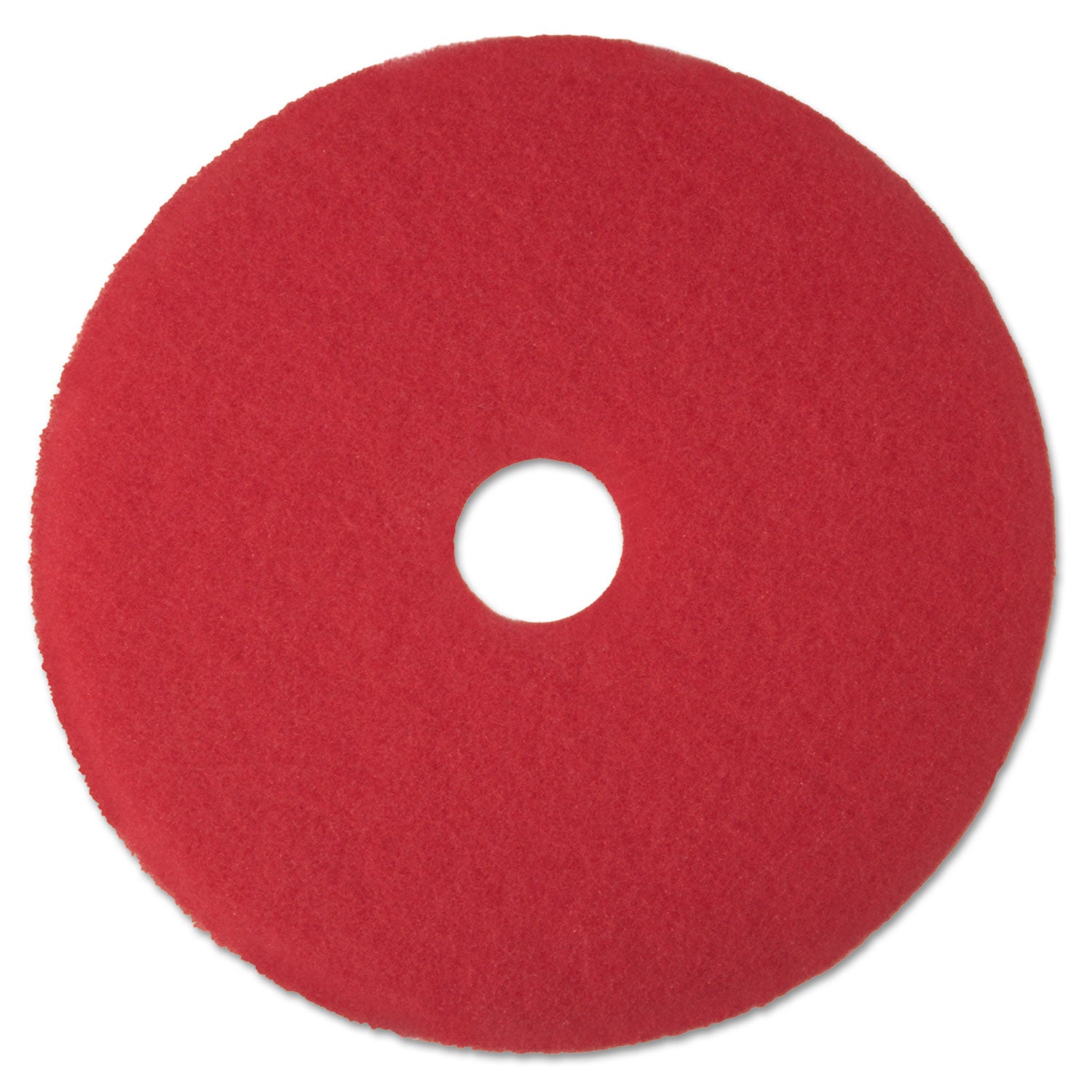3M Low-Speed Buffer Floor Pads 5100, 19" Diameter, Red, 5/Carton (08394)