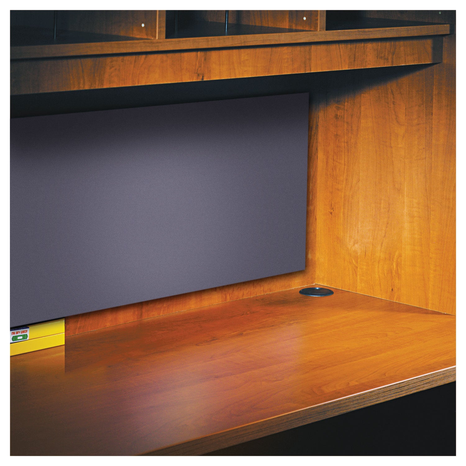 Alera Valencia Tackboard For Open Storage Hutch, 62.38w x 0.5d x 14h, Charcoal (VA316614)