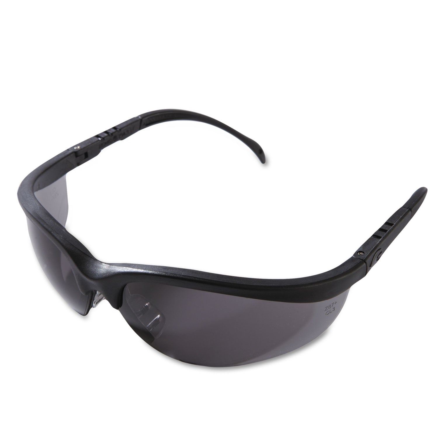 MCR Safety Klondike Safety Glasses, Matte Black Frame, Gray Lens, 12/Box (KD112BX)