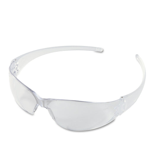 MCR Safety Checkmate Wraparound Safety Glasses, CLR Polycarbonate Frame, Coated Clear Lens (CK110)