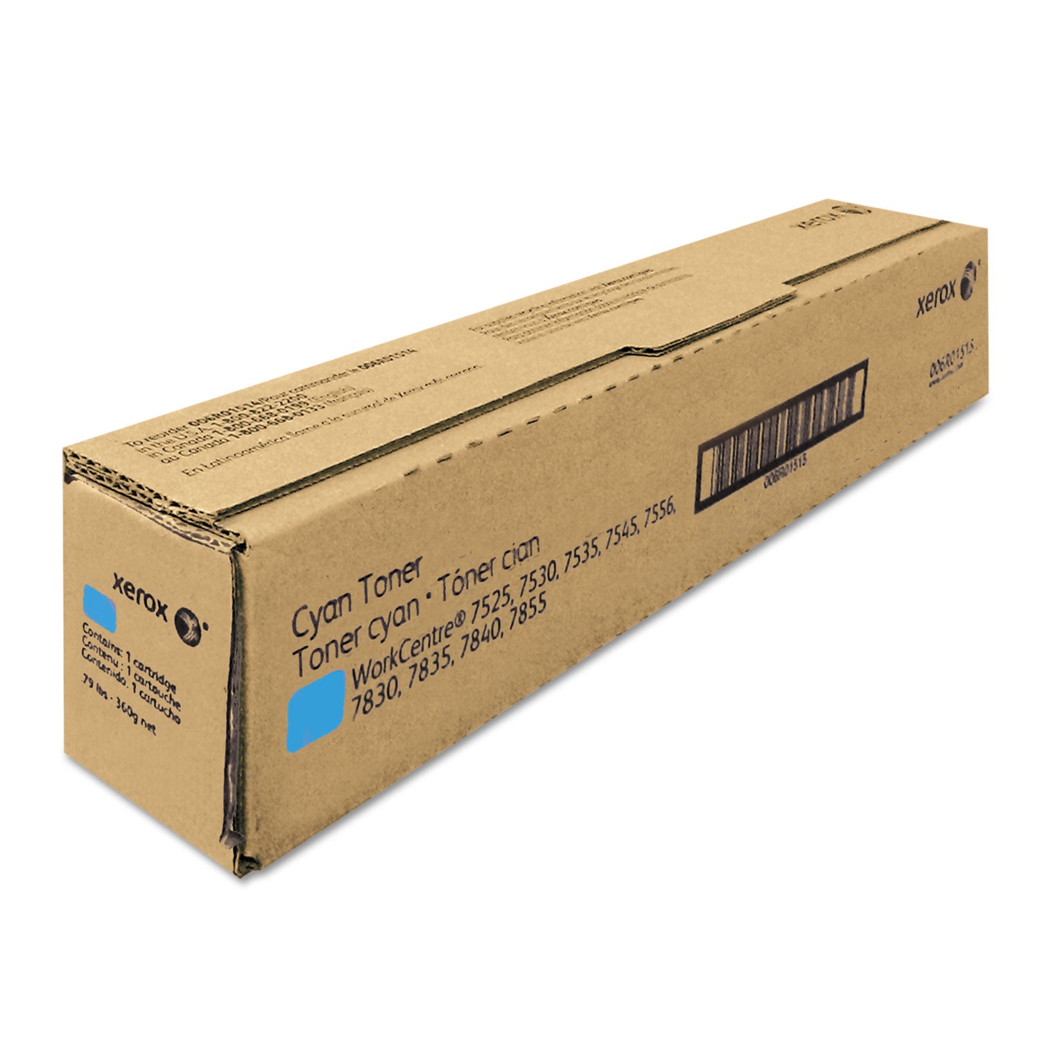 Xerox 006R01516 Toner, 15,000 Page-Yield, Cyan