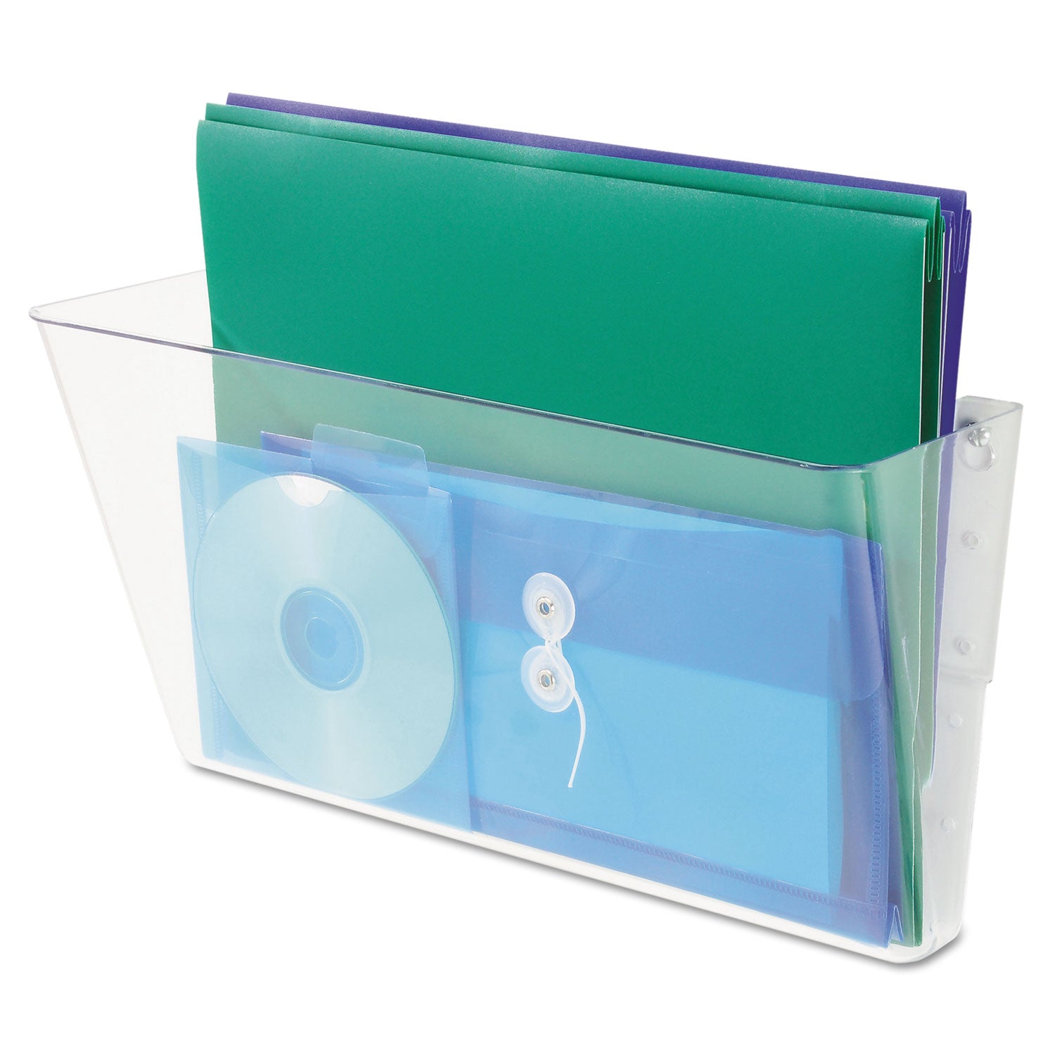 Deflecto Stackable DocuPocket Wall File, Legal Size, 16.25" x 4" , Clear (74301)