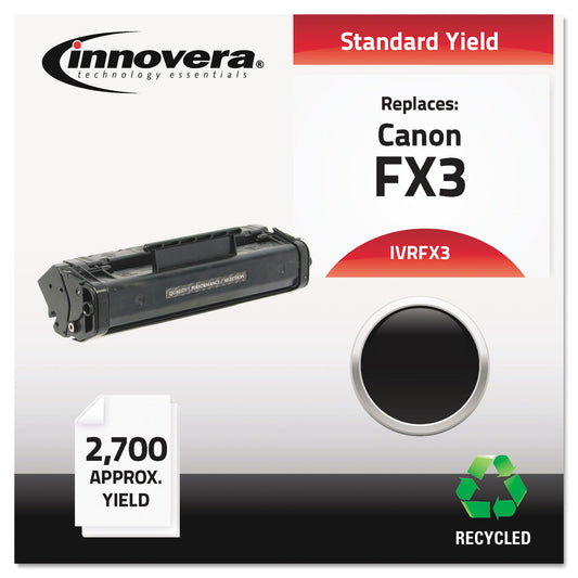 Innovera Remanufactured Black Toner, Replacement for FX-3 (1557A002BA), 2,700 Page-Yield