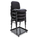 Alera Stacking Chair Dolly, Metal, 320 lb Capacity, 22.44" x 22.44" x 3.93", Black (SCCART)