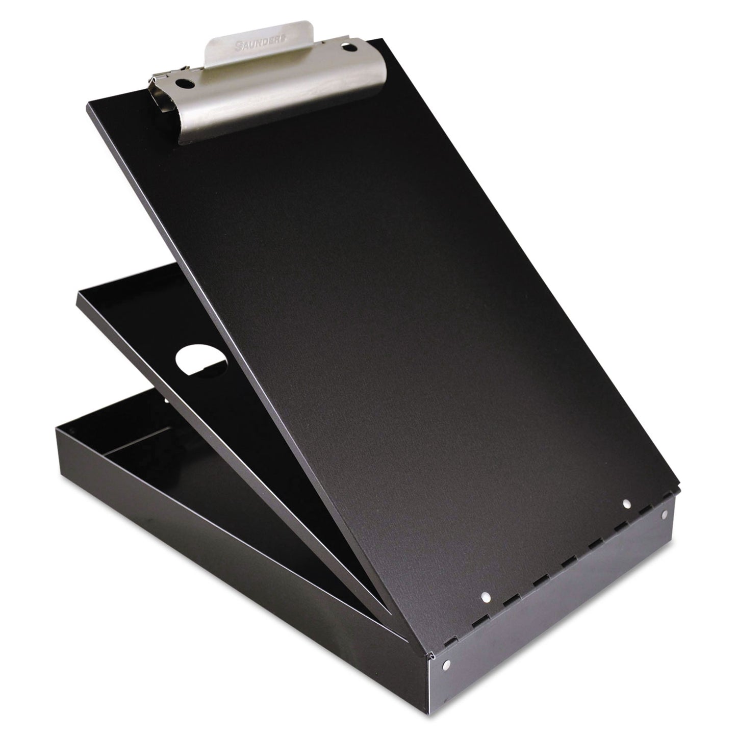 Saunders Cruiser Mate Aluminum Storage Clipboard, 1.5" Clip Capacity, Holds 8.5 x 11 Sheets, Black (21117)