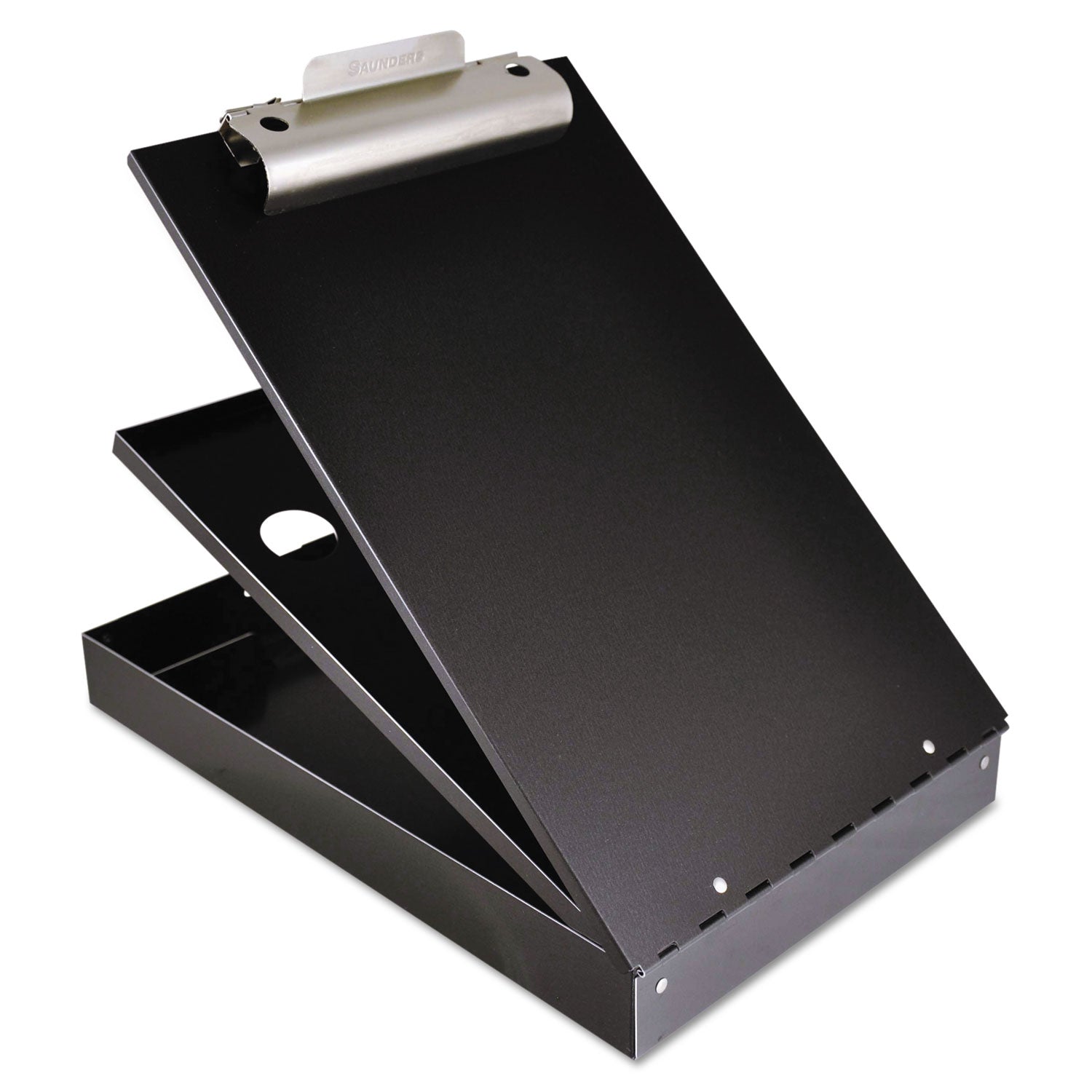 Saunders Cruiser Mate Aluminum Storage Clipboard, 1.5" Clip Capacity, Holds 8.5 x 11 Sheets, Black (21117)
