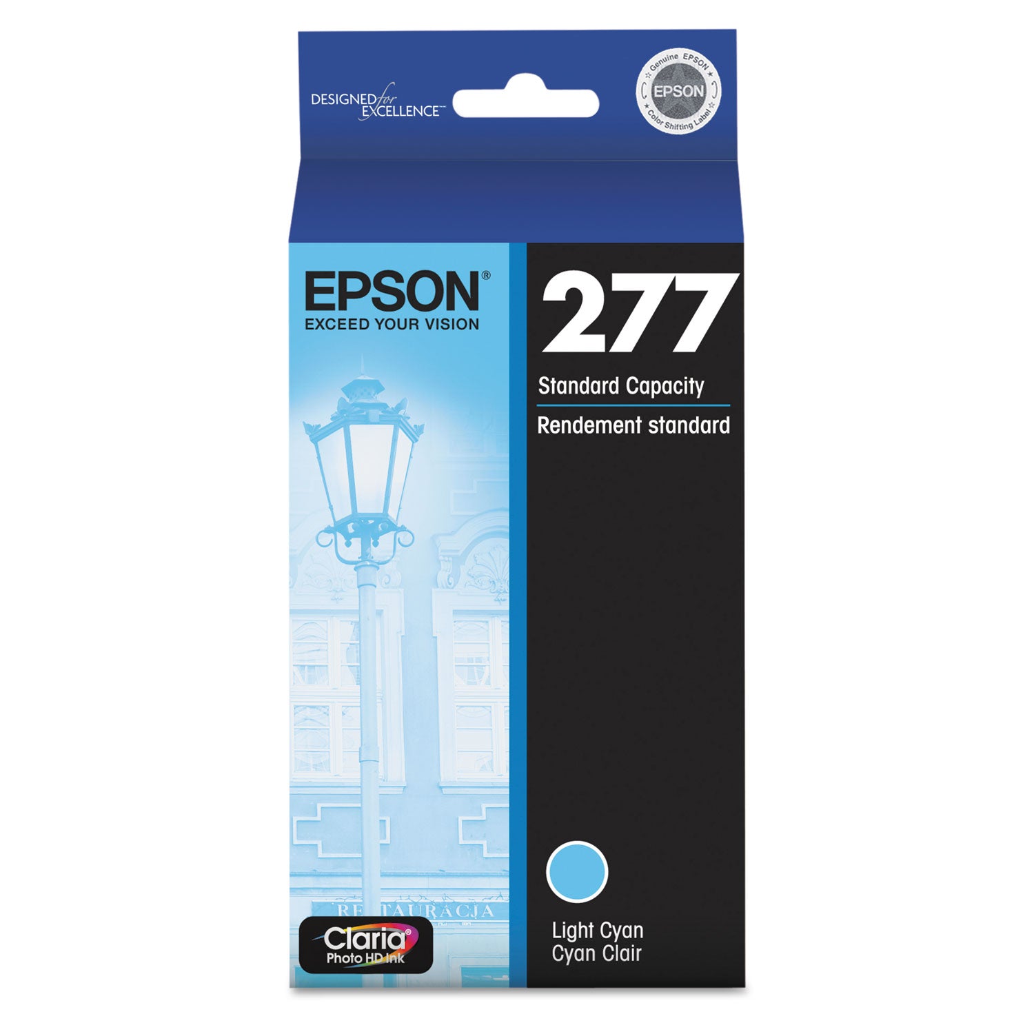 Epson T277520-S (277) Claria Ink, 360 Page-Yield, Light Cyan