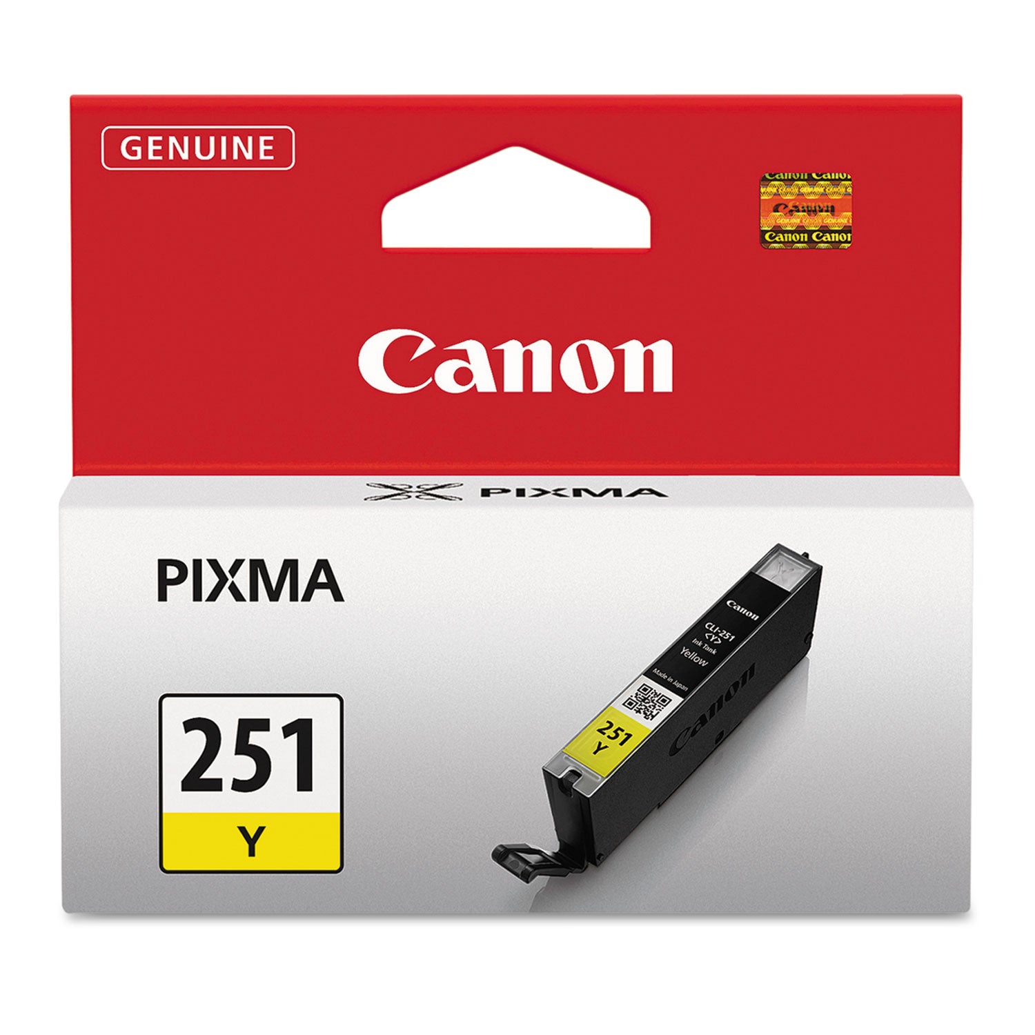 Canon 6516B001 (CLI-251) ChromaLife100+ Ink, 330 Page-Yield, Yellow