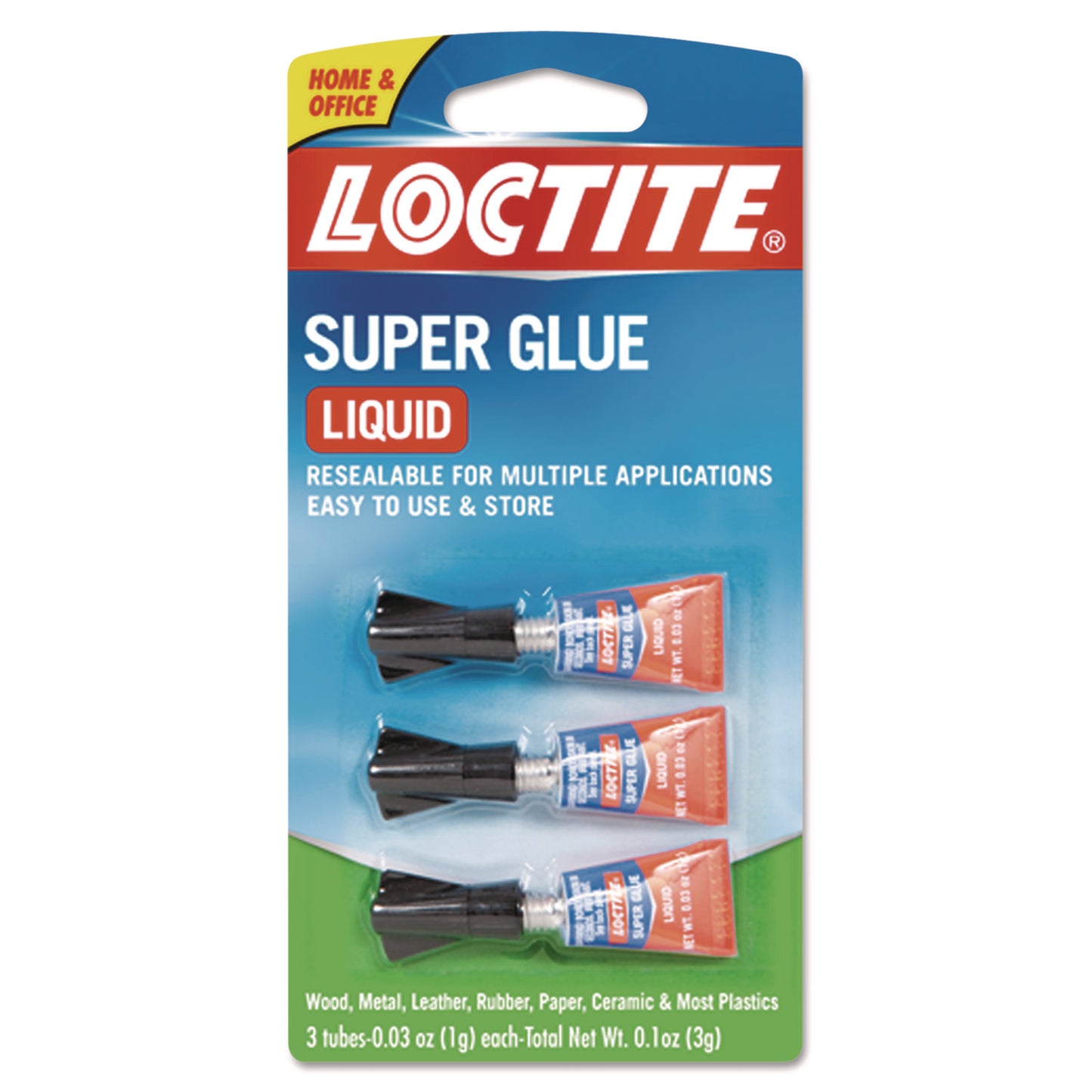 Loctite Super Glue, 0.11 oz, Dries Clear, 3/Pack (1710908)