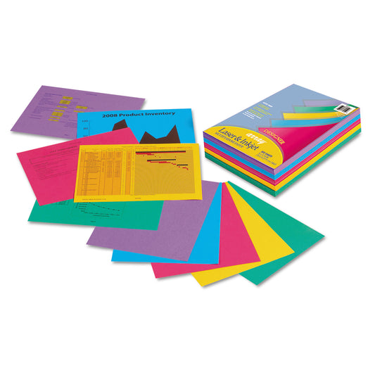 Pacon Array Colored Bond Paper, 24 lb Bond Weight, 8.5 x 11, Assorted Designer Colors, 500/Ream (101346)