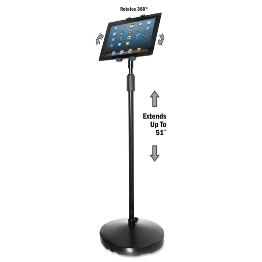 Kantek Floor Stand for iPad and Other Tablets, Black (TS890)