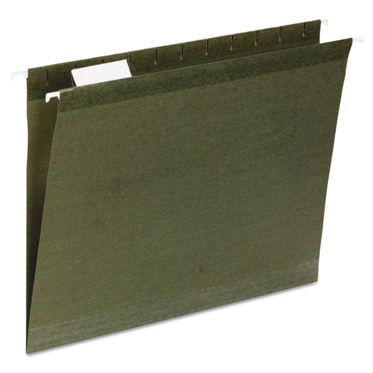 AbilityOne 7530013649497, SKILCRAFT Hanging File Folder, Letter Size, 1/3-Cut Tabs, Green, 25/Box