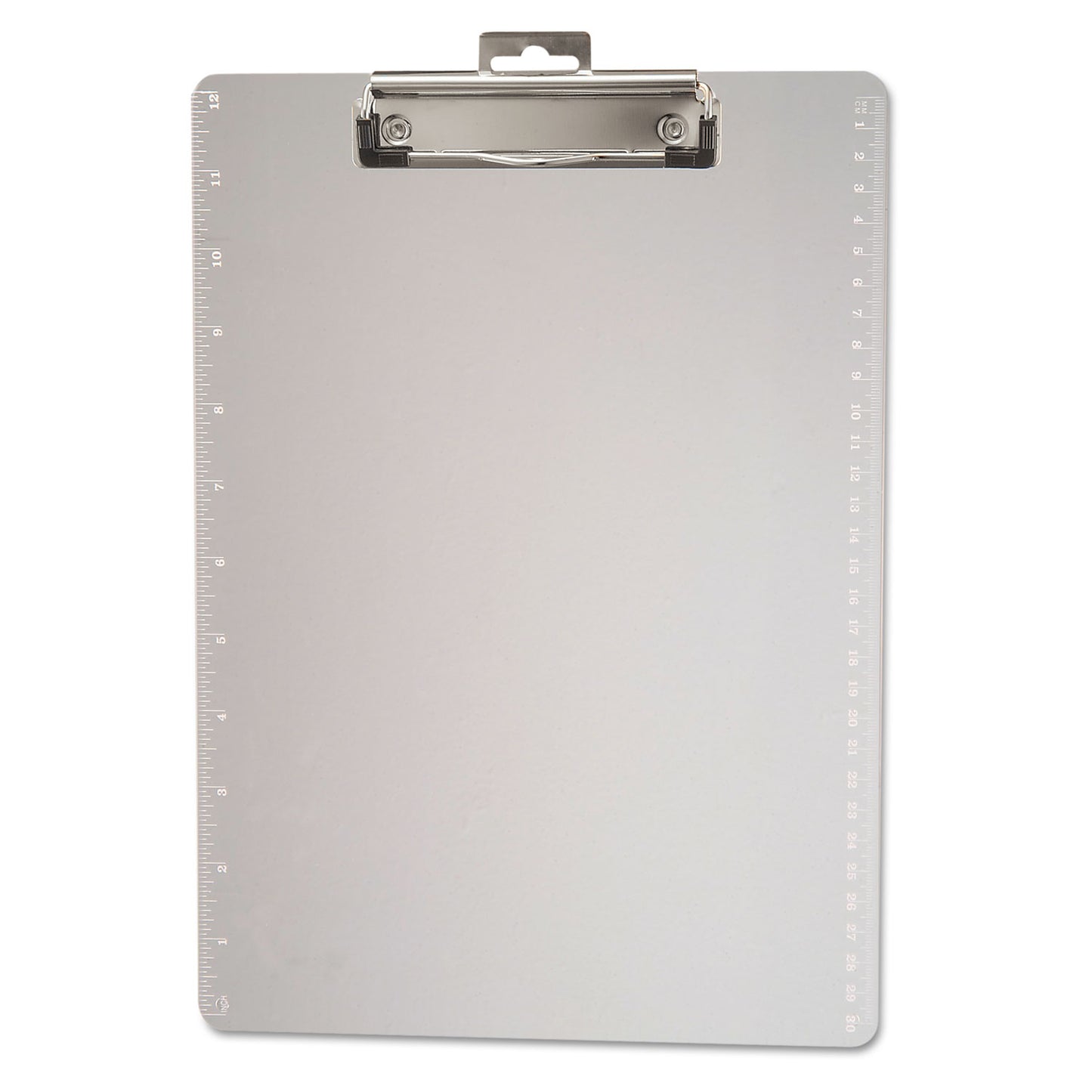 Officemate Plastic Clipboards with 12" Ruler Markings, 0.5" Clip Capacity, Holds 8.5 x 11 Sheets, Clear (83016)
