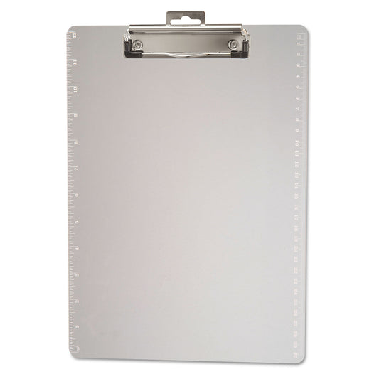 Officemate Plastic Clipboards with 12" Ruler Markings, 0.5" Clip Capacity, Holds 8.5 x 11 Sheets, Clear (83016)