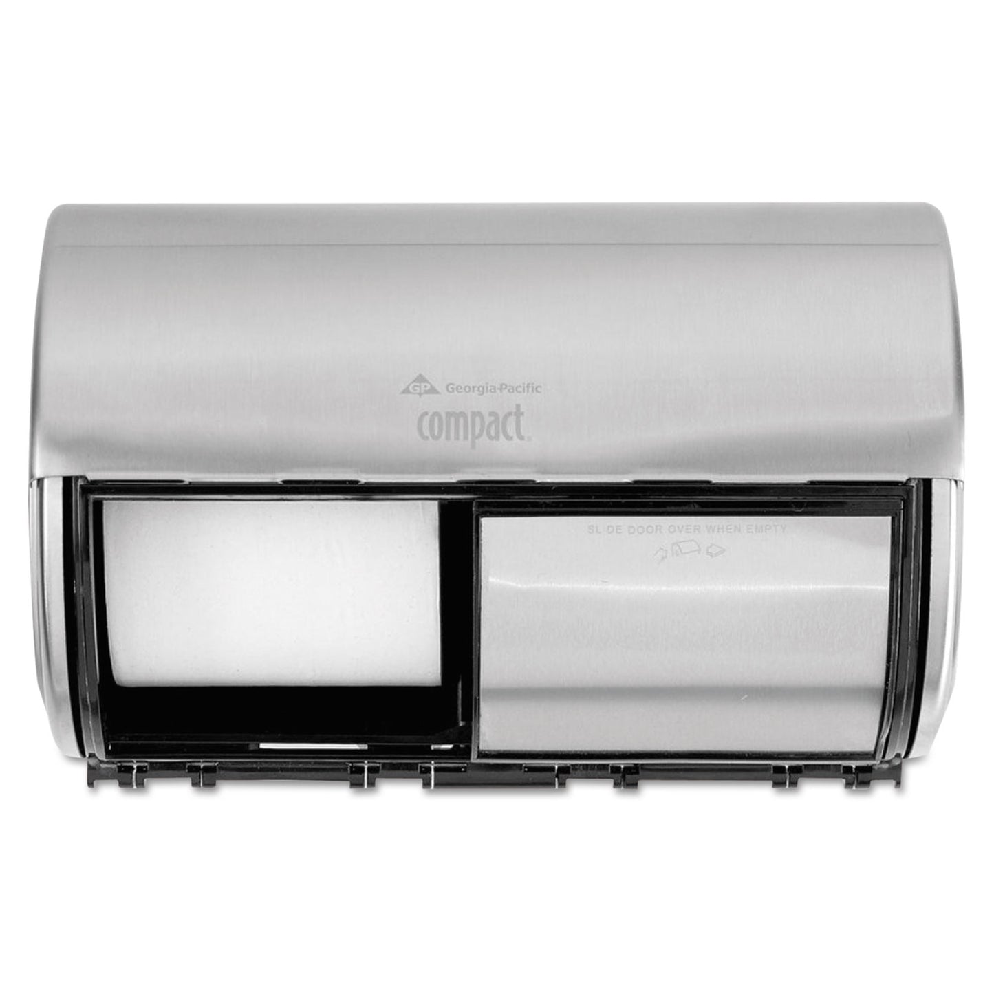 Georgia Pacific Professional Compact Coreless Side-by-Side 2-Roll Dispenser, 10.13 x 6.75 x 7.13, Stainless Steel (56798)