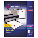 Avery Customizable Print-On Dividers, 3-Hole Punched, 5-Tab, 11 x 8.5, White, 5 Sets (11515)