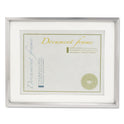 Universal Plastic Document Frame with Mat, 11 x 14 and 8.5 x 11 Inserts, Metallic Silver (76854)