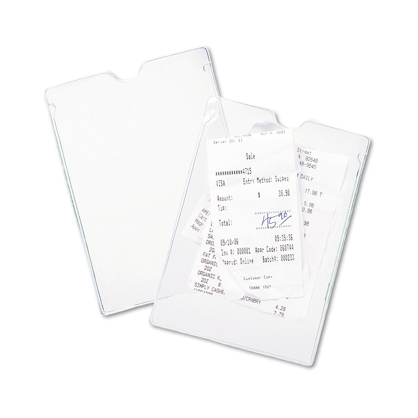 Avery Top-Load Clear Vinyl Envelopes w/Thumb Notch, 4 x 6, Clear, 10/Pack (74806)