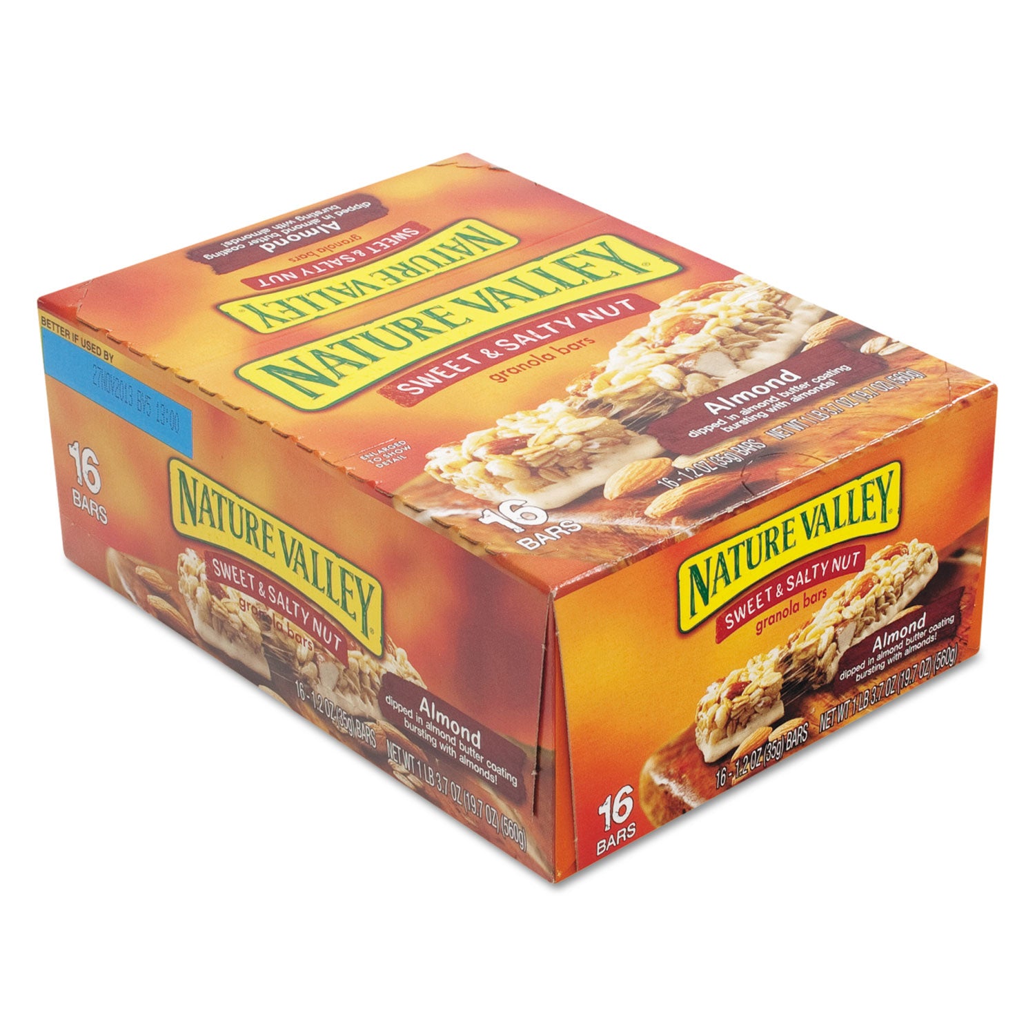 Nature Valley Granola Bars, Sweet and Salty Nut Almond Cereal, 1.2 oz Bar, 16/Box (SN42068)