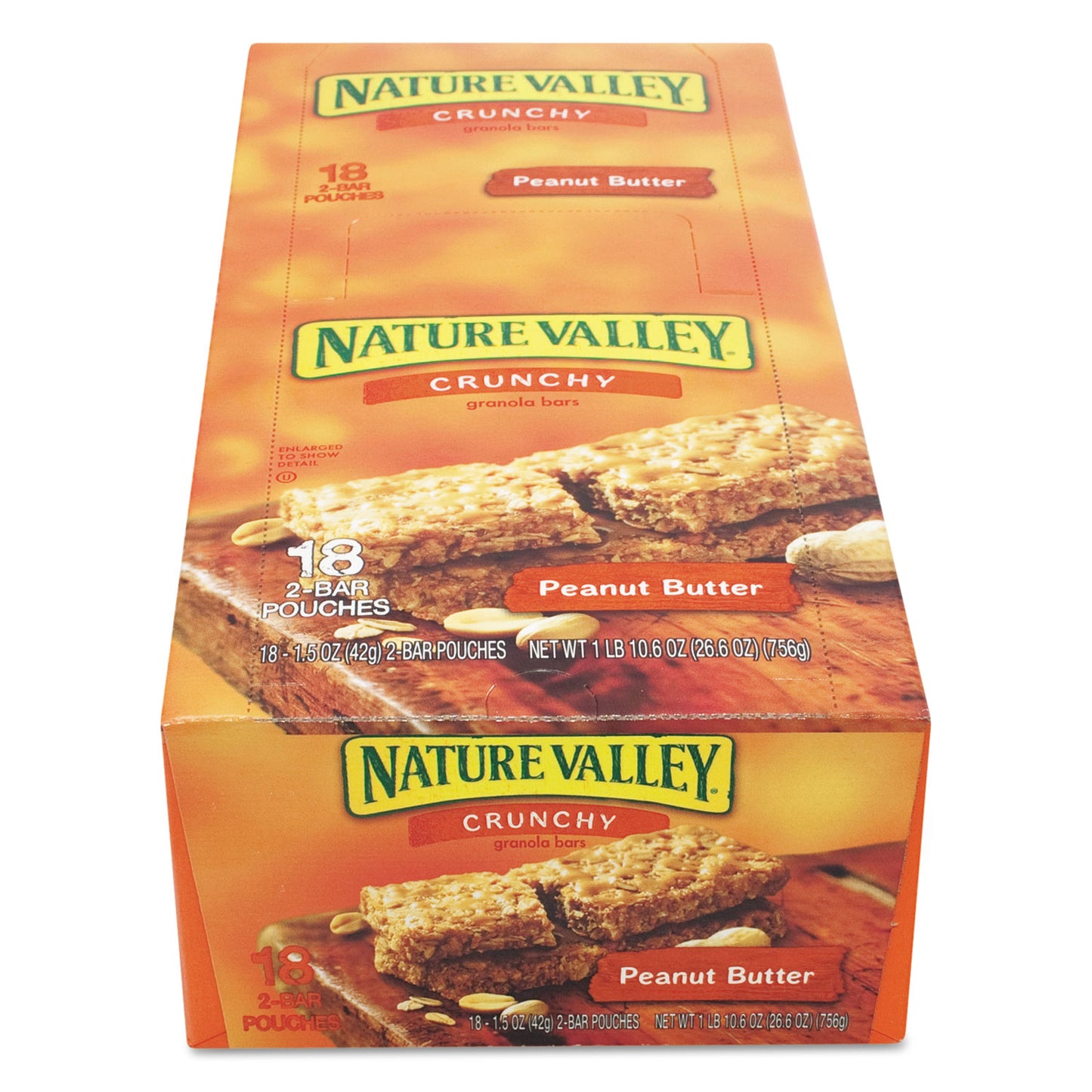 Nature Valley Granola Bars, Peanut Butter Cereal, 1.5 oz Bar, 18/Box (SN3355)