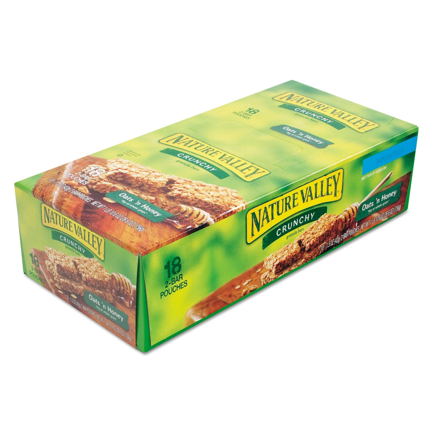 Nature Valley Granola Bars, Oats'n Honey Cereal, 1.5 oz Bar, 18/Box (SN3353)