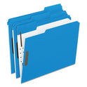 Pendaflex Colored Classification Folders with Embossed Fasteners, 2 Fasteners, Letter Size, Blue Exterior, 50/Box (21301)